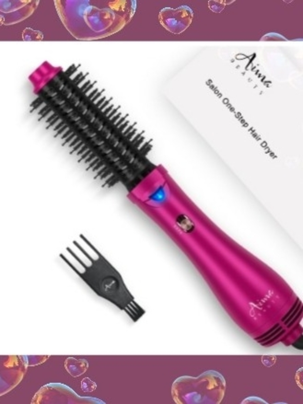 Aimee Beauty One-Step Hot Air Brush - Hot Pink